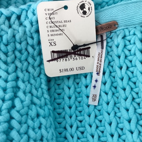 Free people Offside Crystal Seas longline cardigan XS NWT *HOST PICK* - Picture 5 of 6